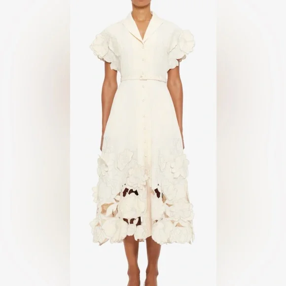 knee length dresses for ladies Leo Lin | Bianca Short Sleeve Midi Dress